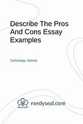 Image result for Pros and Cons Essay Example