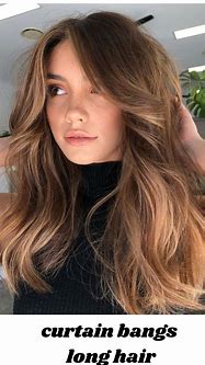 Image result for Curtain Bangs with Layers Long Hair