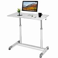 Image result for Adjustable Height Rolling Laptop Desk