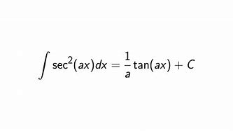 Image result for Integral of SEC Squared X
