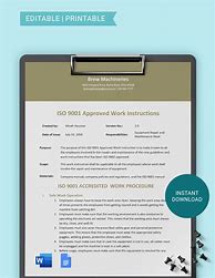 Image result for ISO 9001 Templates Free Design