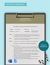 Image result for ISO Procedure Template Word