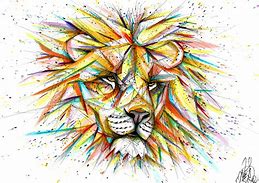 Image result for Geometric Lion Art