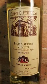 Image result for Conte Priola Pinot Grigio Veneto