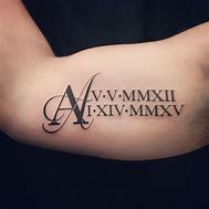 Image result for Roman Numeral and Name Tattoo