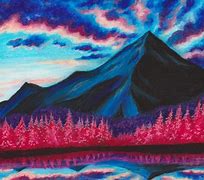 Image result for Oil Pastel Mountains