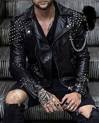 Image result for studded leather jacket outfit