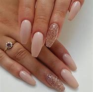 Image result for Coffin and Rose Gold Pink Nails