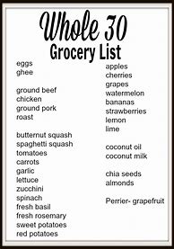 Image result for Whole Food Grocery List