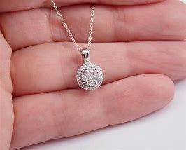 Image result for Small Stone Circle Pendant Necklace