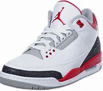 Image result for Jordan 3s Red and White