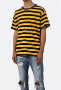 Image result for Yellow and Black Striped T-Shirt