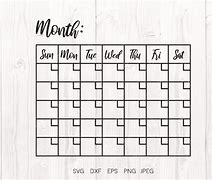 Image result for Blank Monthly Calendar SVG
