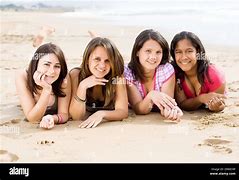 Image result for Girl Groups Lying Beach