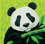 Image result for Panda Bear Painting