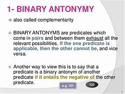 Image result for Binary Antonyms