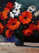 Image result for Red Flower Painting