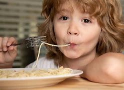 Image result for Kid Eaiting Pasta