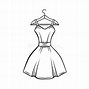 Image result for Dress On Hanger Drawing