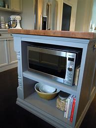 Image result for Kitchen Island with Microwave Shelf