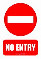 Image result for No Entry Sign with Cross Mark