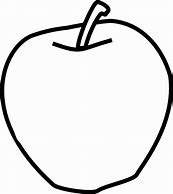 Image result for Apple with No Leaf Black and White Clip Art