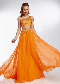 Image result for Orange Evening Dresses