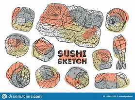 Image result for Sushi Sketch