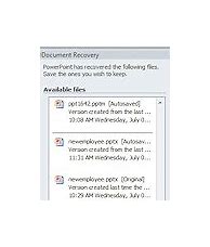 Image result for Document Recovery Task Pane