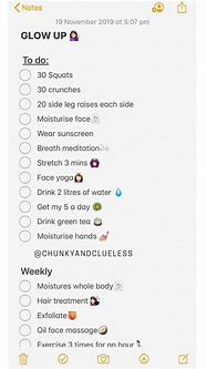 Image result for Glow Up Checklist