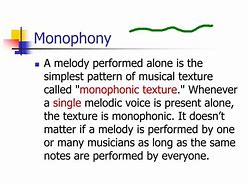 Image result for Monophony