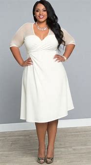 Image result for Plus Size White Dress