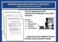 Image result for Vending Machine Agreement Template