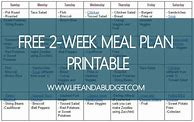 Image result for 2 Week Meal Plan Printable