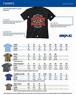 Image result for Tee Shirt Design Size Chart