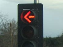 Image result for Solid Red Arrow Traffic Light