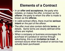 Image result for Elements of a Contract Offer