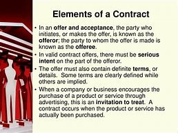 Image result for Elements of a Contract Offer