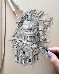 Image result for Pen and Ink Drawings of Buildings
