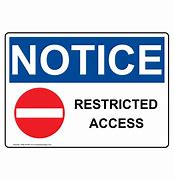 Image result for Restricted Access Clip Art