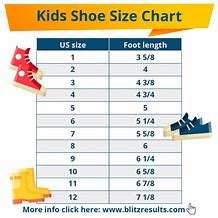 Image result for Size Chart for Kids