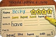 Image result for Sight Word From Worksheet