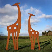 Image result for Giraffe Sculpture Plants