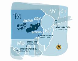 Image result for Map of Lehigh Valley