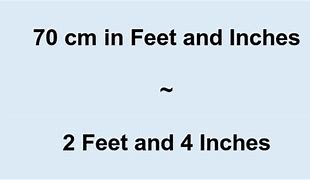 Image result for 70 Cm in Feet