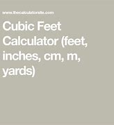 Image result for How to Convert Inches to Cubic Feet