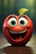 Image result for Funny Apple with Human Face