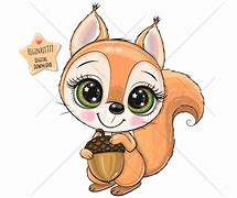Image result for Cute Fall Squirrel Clip Art