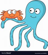 Image result for The Purple Crab and a Giant Octopus Cartoon