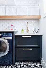 Image result for Black Laundry Room Cabinets